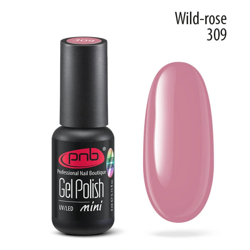 Гель-лак PNB Mini №309 Wild-rose чайна троянда, емаль 4 мл