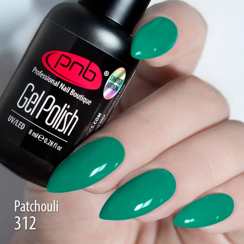 Гель-лак PNB Mini №312 Patchouli малахітовий, емаль 4 мл