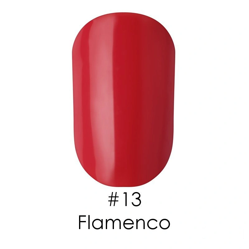 Гель-лак Naomi Gel Polish №13 Flamenco приглушений червоний з рожевим відтінком, емаль 12 мл