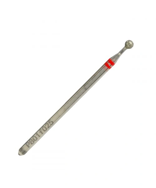 Фреза алмазна куля Kodi Diamond Nozzle P801f025 червона, м`який абразив 2.5 мм