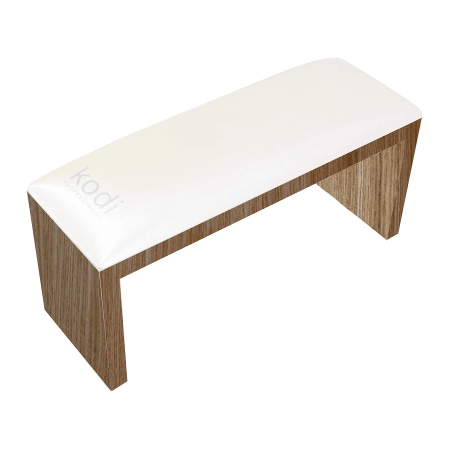 Підлокітник для манікюру на коричневих ніжках Kodi Armrest for Manicure on Brown Legs Pearl перлинний