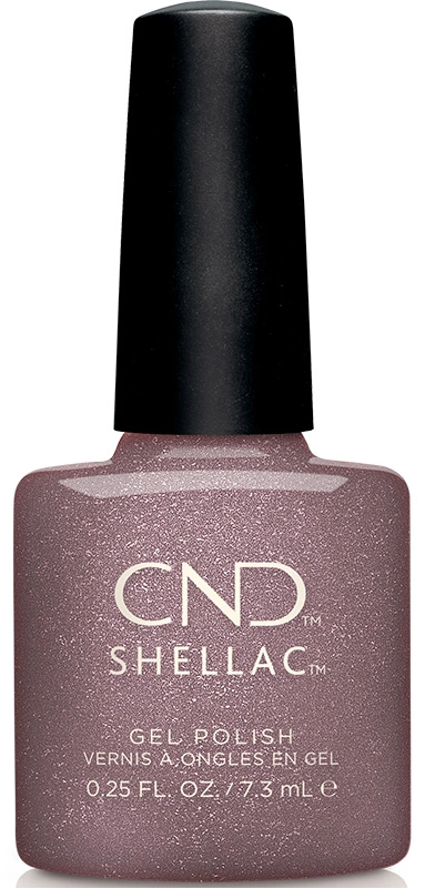 Гель-лак CND Shellac Statement Earrihgs темно-бузковий, шиммер з блискітками 7,3 мл
