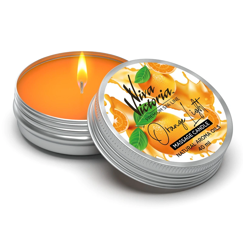 Масажна свічка для манікюру "Апельсинове світло" Viva Victoria Massage Candle Orange Light 40 мл