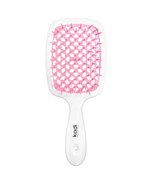 Щітка для волосся Kodi Soft Touch Hairbrush White/Light Pink білий з світло-рожевими зубцями