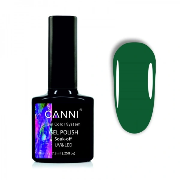 Гель-лак Canni Gel Polish №1052 темно-зелений, емаль 7,3 мл