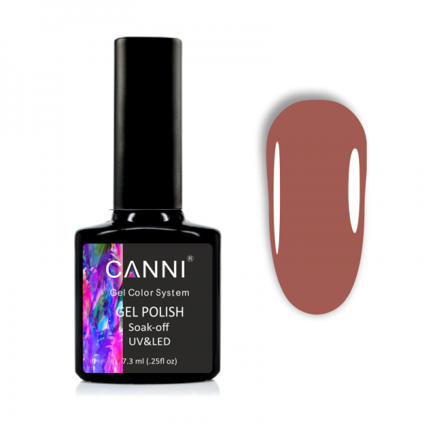 Гель-лак Canni Gel Polish №1063 напівпрозорий бежево-кораловий, емаль 7,3 мл