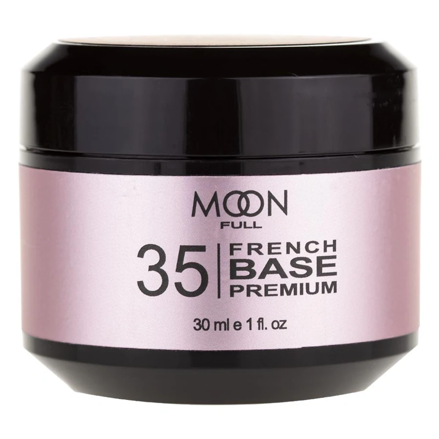 База для зміцнення ламких та слабких нігтів MOON FULL Full Baza French Premium №35 ніжно-рожева 30 мл