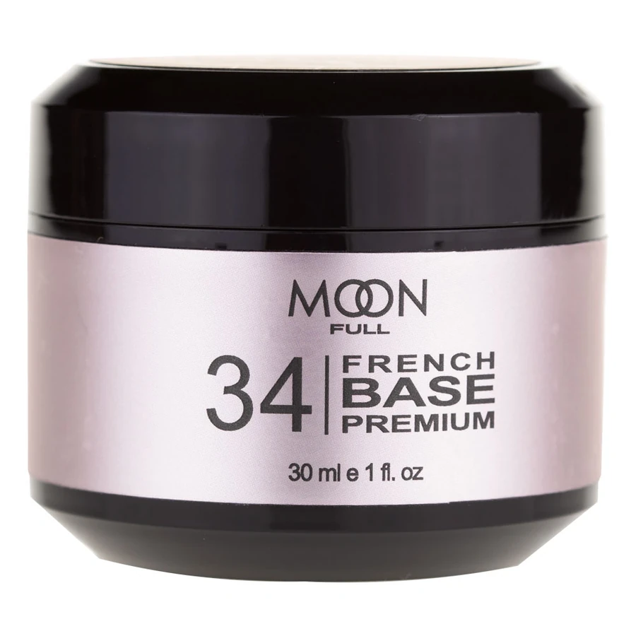 База для зміцнення ламких та слабких нігтів MOON FULL Full Baza French Premium №34 світла молочно-бежева 30 мл