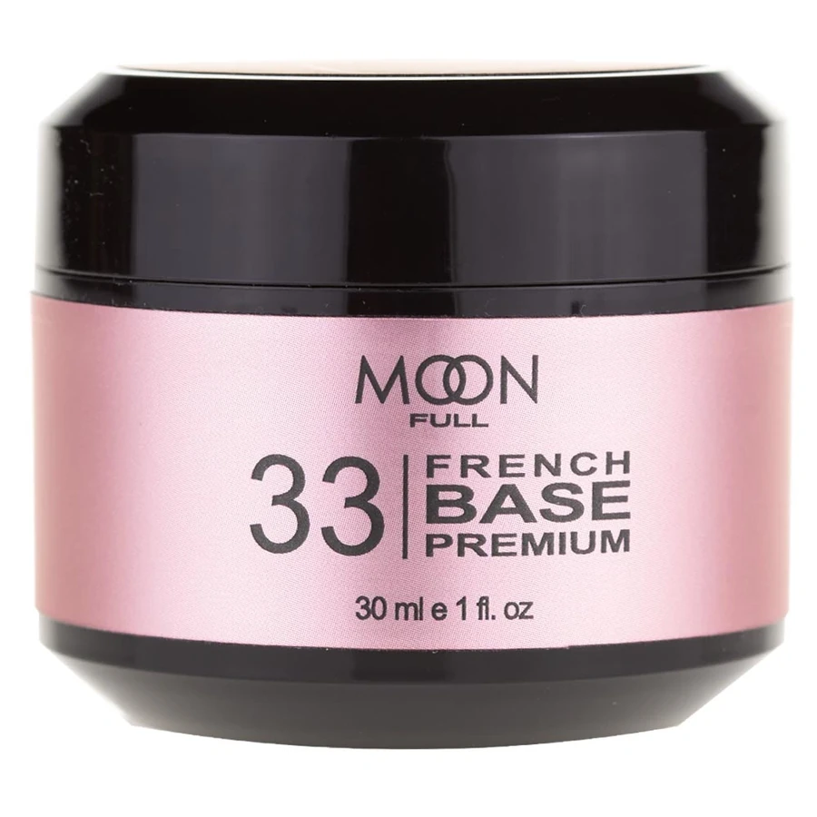 База для зміцнення ламких та слабких нігтів MOON FULL Full Baza French Premium №33 рожево-бежева 30 мл