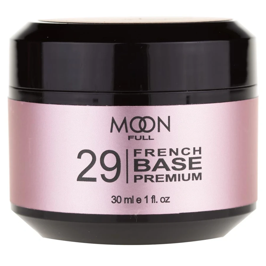 База для зміцнення ламких та слабких нігтів MOON FULL Full Baza French Premium №29 рожева 30 мл