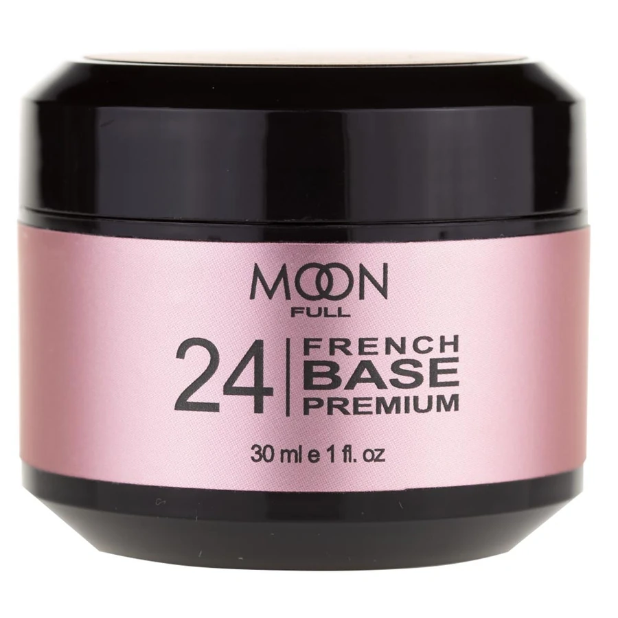 База для зміцнення ламких та слабких нігтів MOON FULL Full Baza French Premium №24 бежево-рожева 30 мл
