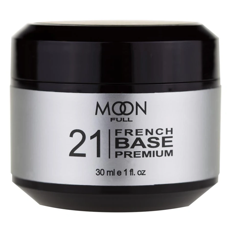 База для зміцнення ламких та слабких нігтів MOON FULL Full Baza French Premium №21 білий дим 30 мл