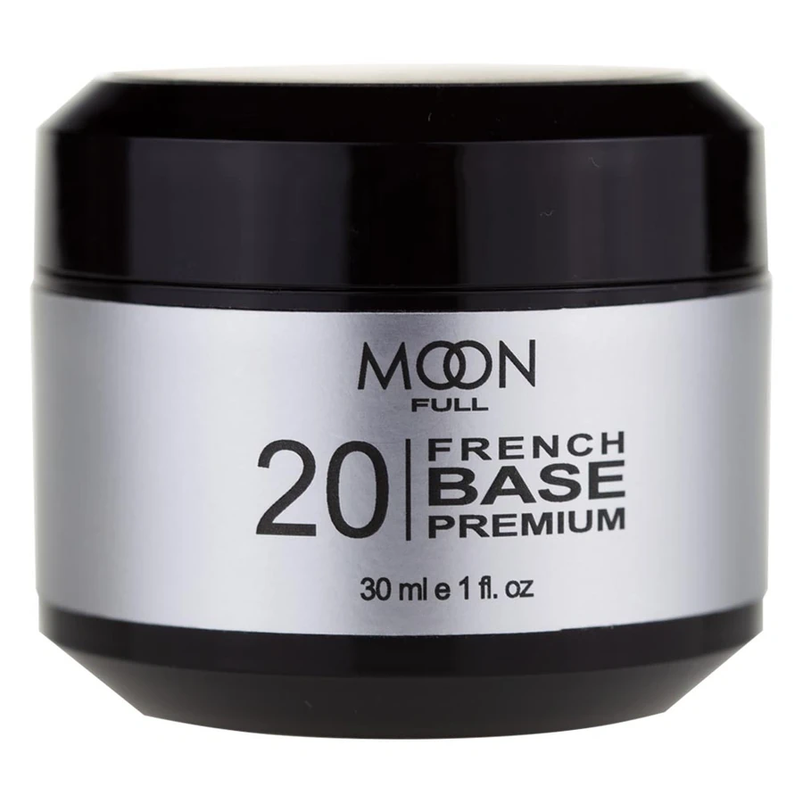 База для зміцнення ламких та слабких нігтів MOON FULL Full Baza French Premium №20 біла 30 мл