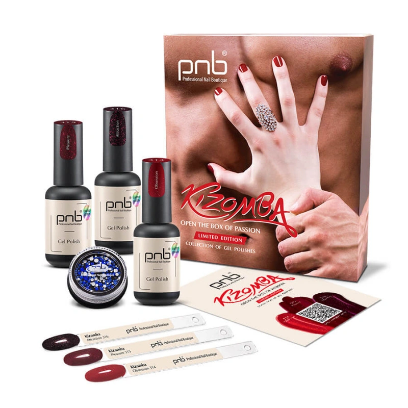 Набір гель-лаків Кізомба PNB Set of gel polish Kizomba 314-316