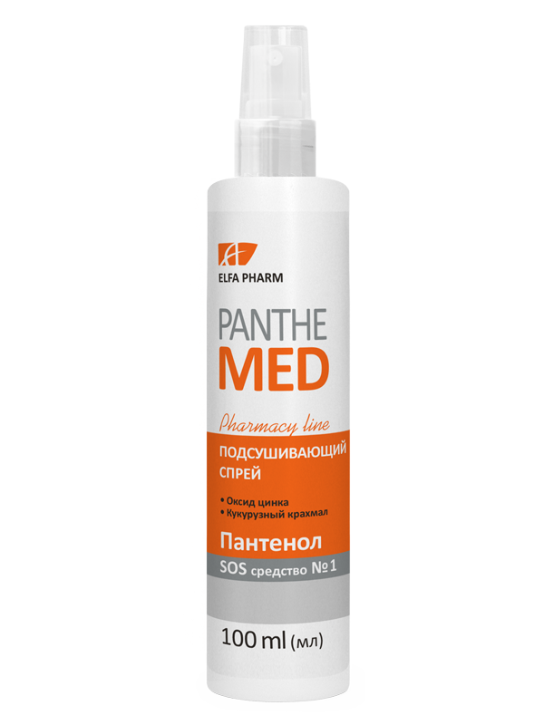 Підсушуючий спрей для обличчя та тіла Elfa Pharm Panthe Med Drying Spray 100 мл