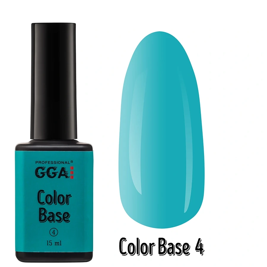 Кольорове базове покриття GGA Professional Color Base №04 блакитний 15 мл