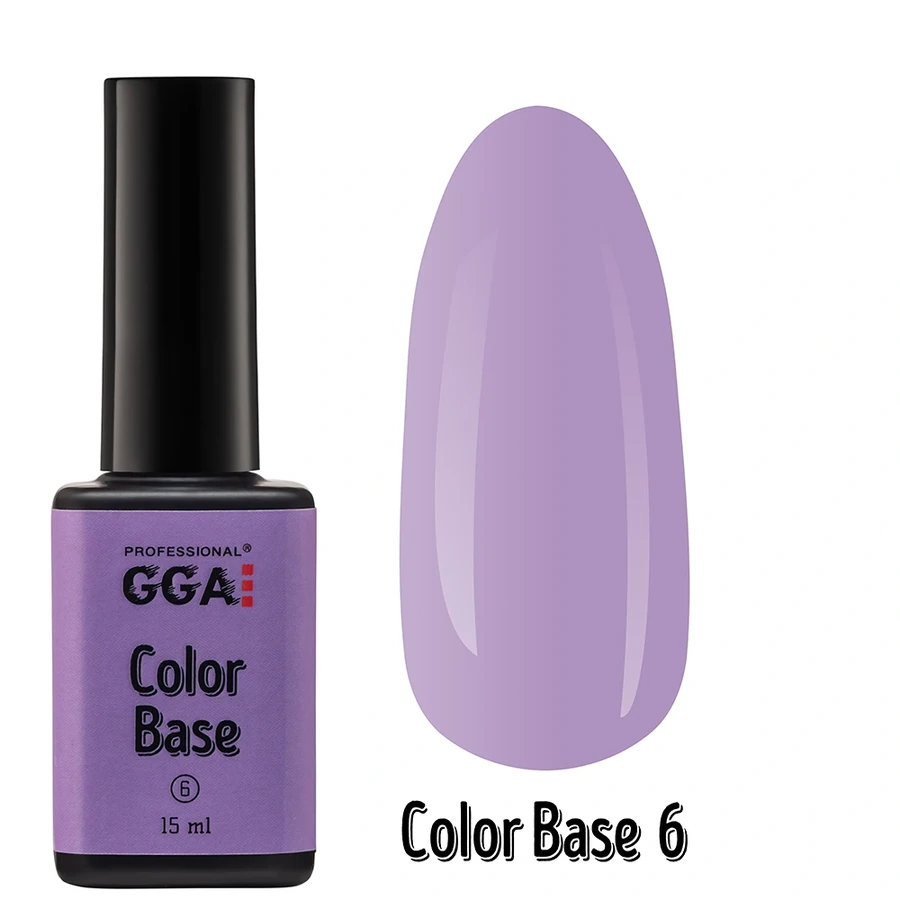 Кольорове базове покриття GGA Professional Color Base №06 бузковий 15 мл