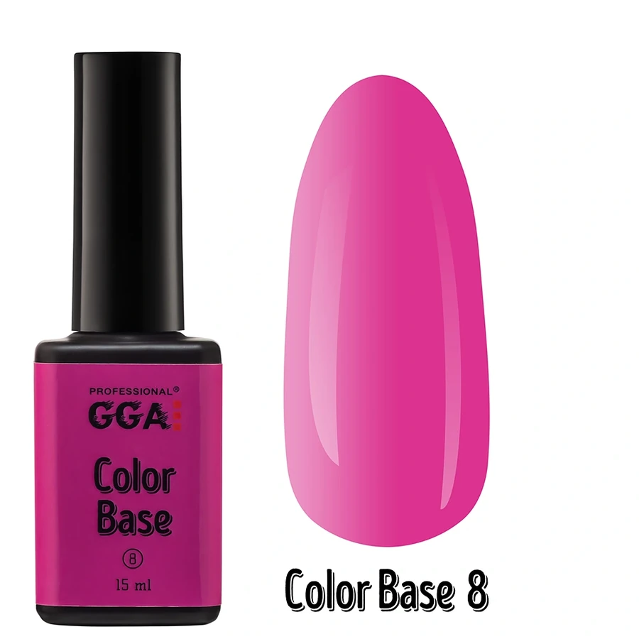 Кольорове базове покриття GGA Professional Color Base №08 рожевий 15 мл