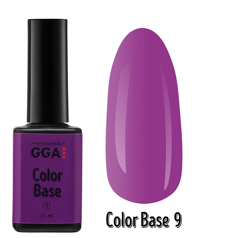 Кольорове базове покриття GGA Professional Color Base №09 фіолетовий 15 мл
