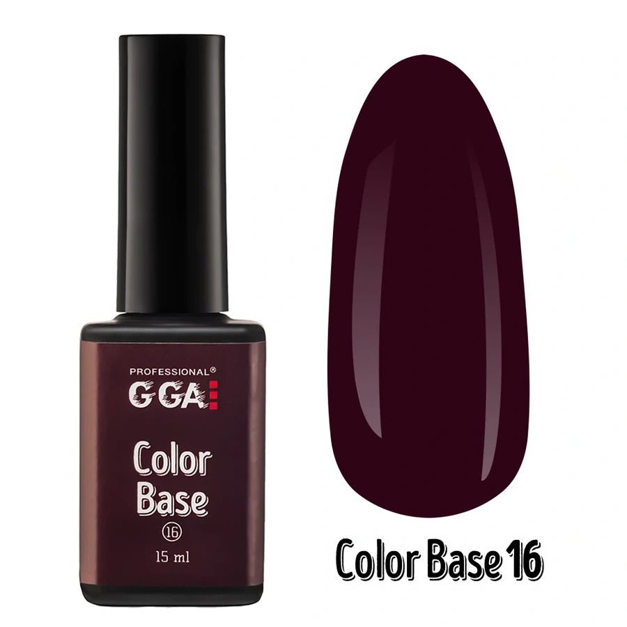 Кольорове базове покриття GGA Professional Color Base №16 винний 15 мл