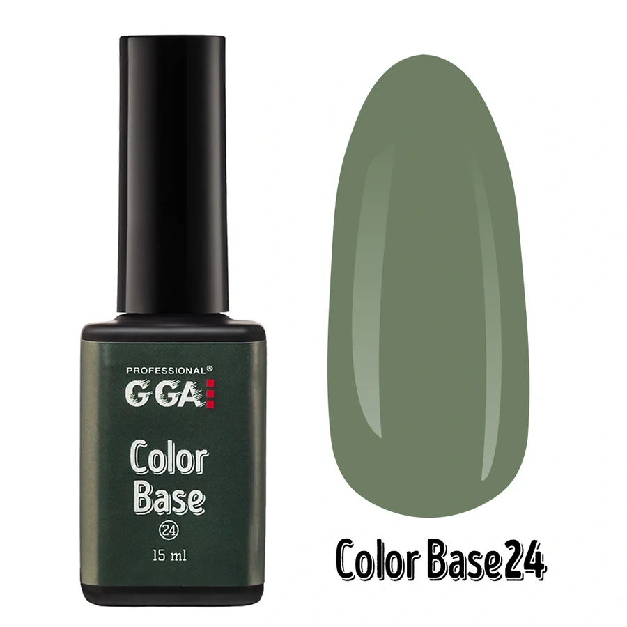 Кольорове базове покриття GGA Professional Color Base №24 хакі 15 мл