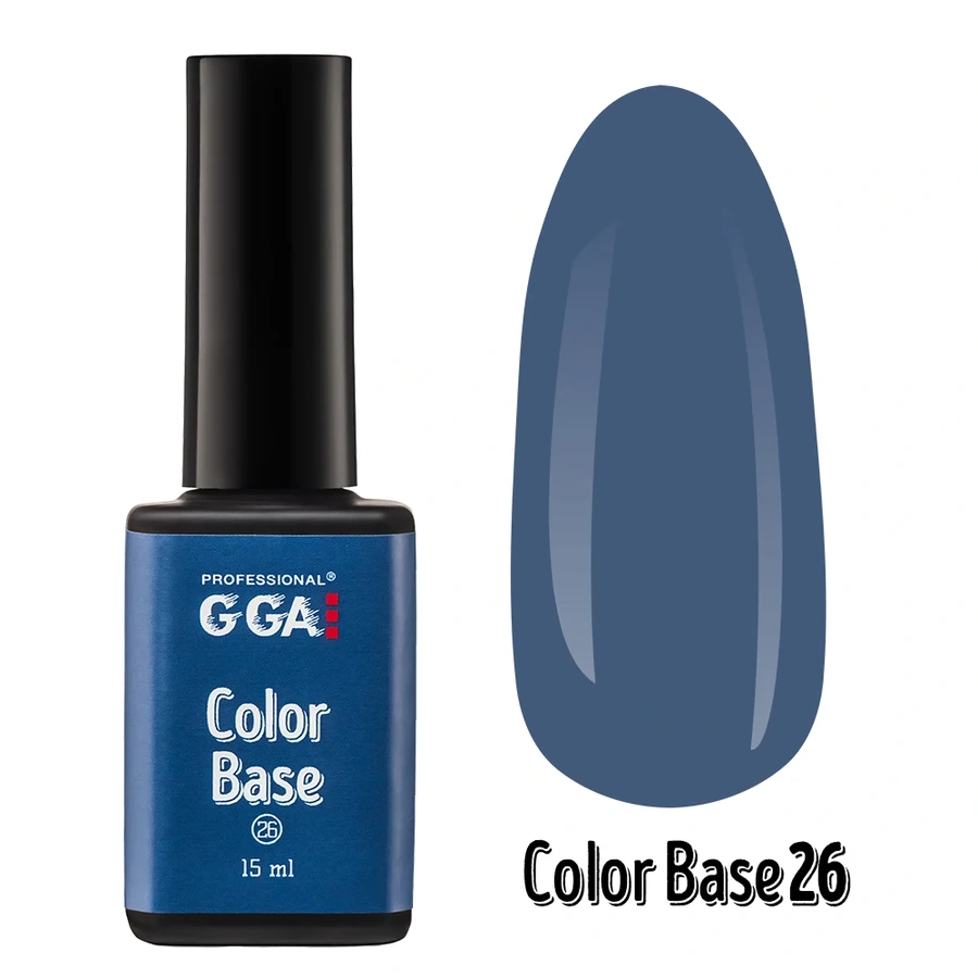 Кольорове базове покриття GGA Professional Color Base №26 пильний синій 15 мл