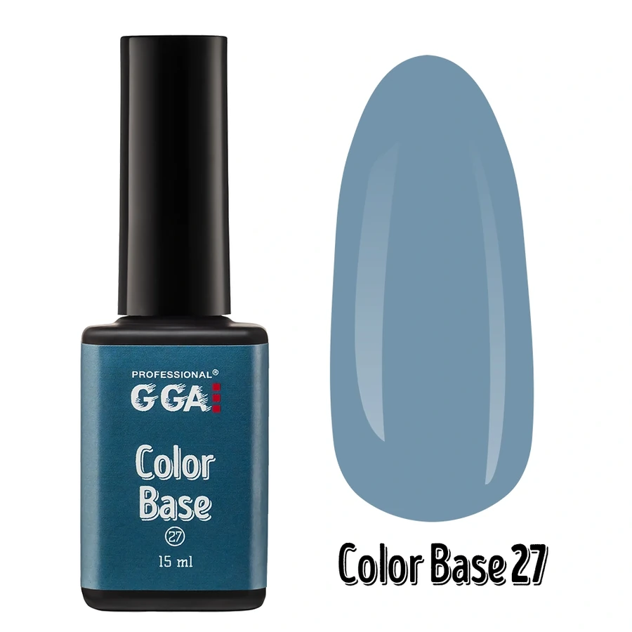 Кольорове базове покриття GGA Professional Color Base №27 пильний блакитний 15 мл