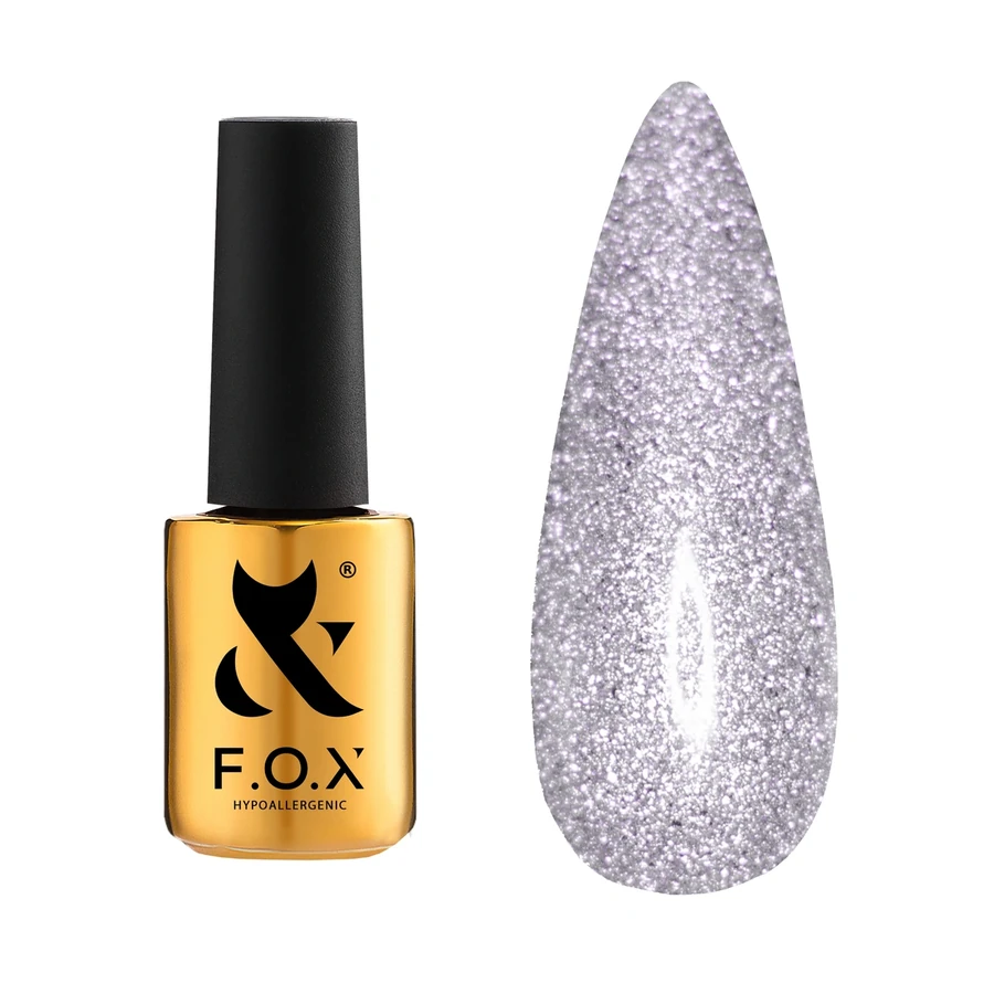 Світловідбивний гель-лак FOX Gel Polish Flash 007 світло-ліловий 7 мл