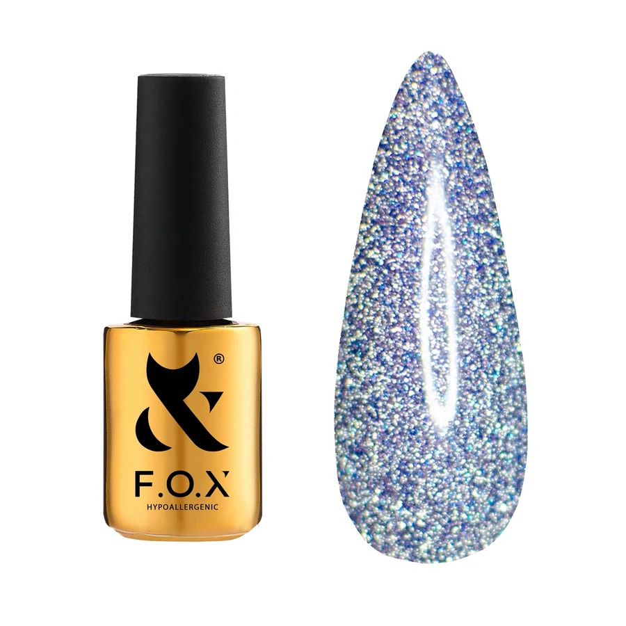 Світловідбивний гель-лак FOX Gel Polish Flash 009 лавандово-блакитний 7 мл