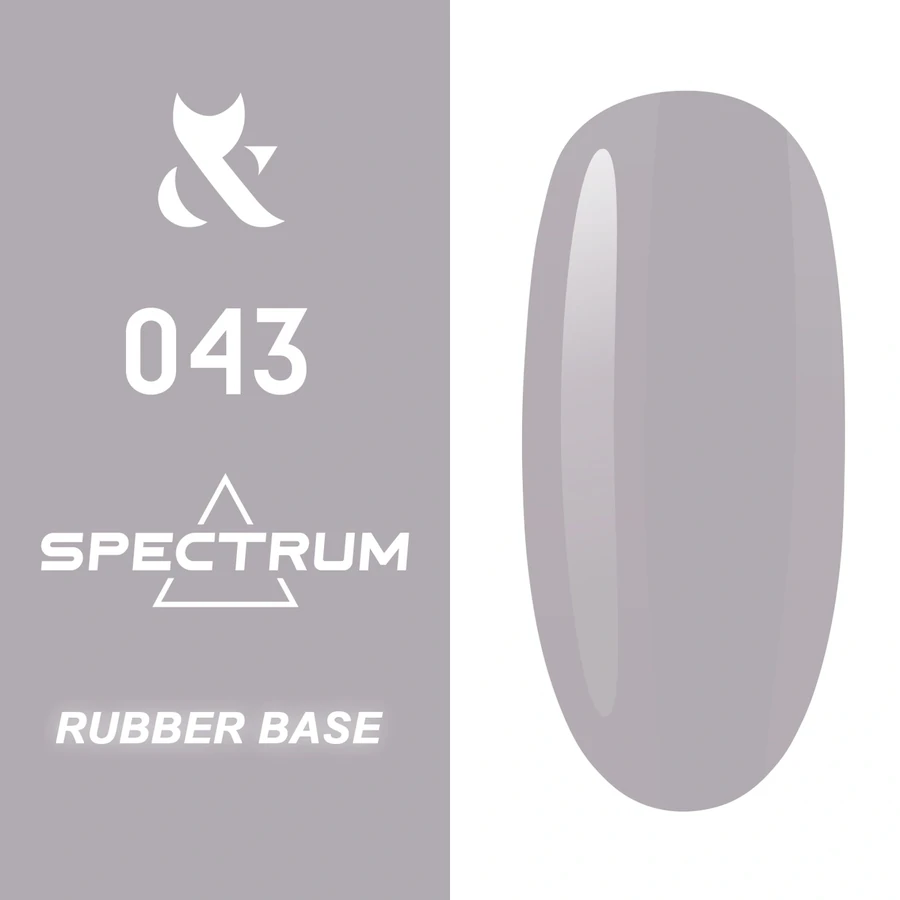 Кольорова каучукова база FOX Spectrum Rubber Base 043 лилово-сіра 14 мл