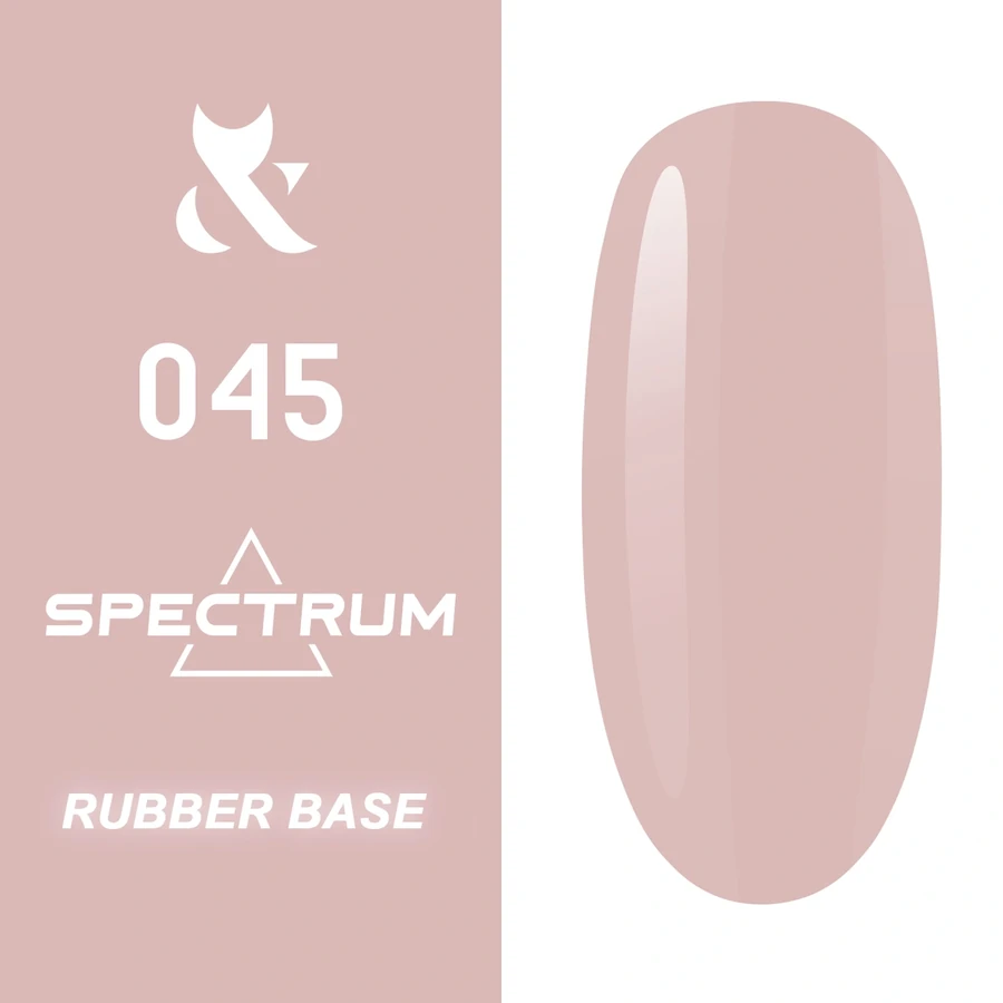 Кольорова каучукова база FOX Spectrum Rubber Base 045 ніжно-рожева 14 мл