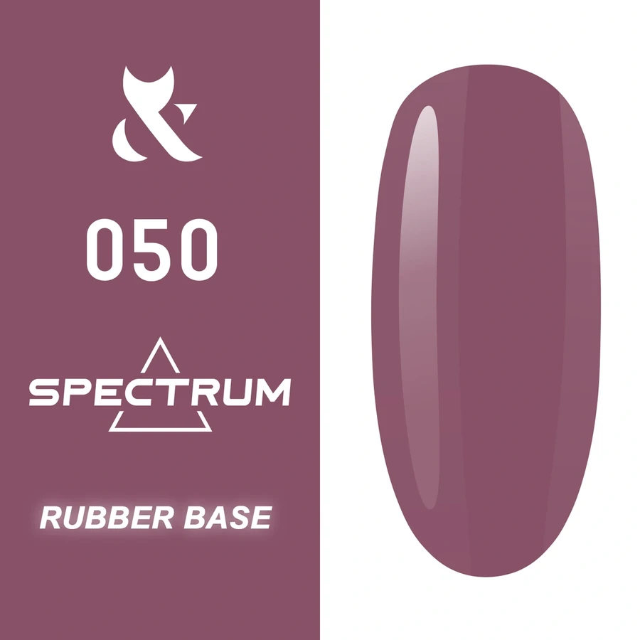 Кольорова каучукова база FOX Spectrum Rubber Base 050 темно-рожева пастельна 14 мл