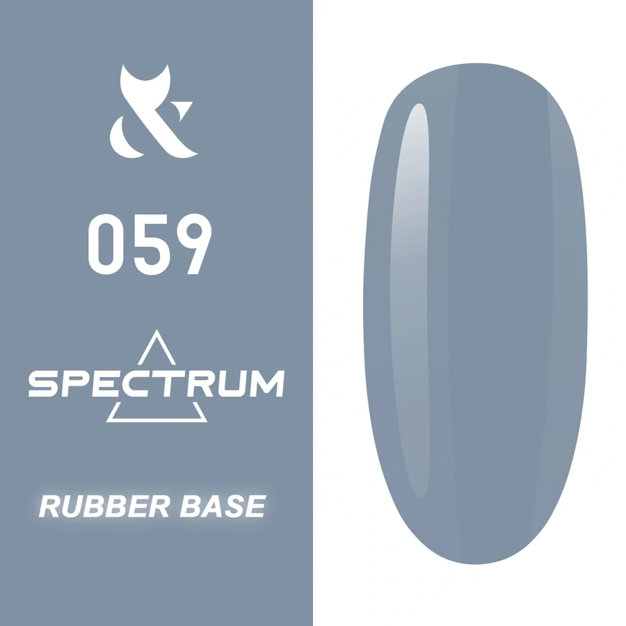 Кольорова каучукова база FOX Spectrum Rubber Base 059 сіро-блакитна 14 мл