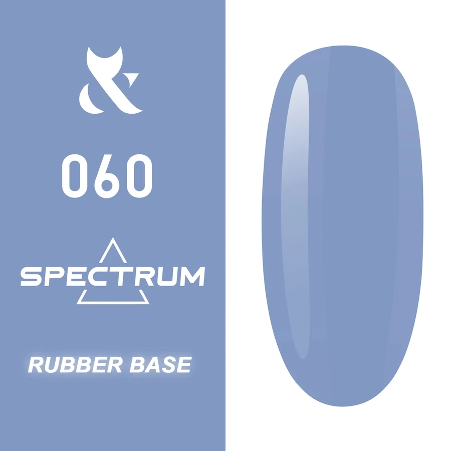 Кольорова каучукова база FOX Spectrum Rubber Base 060 пастельно-блакитна 14 мл