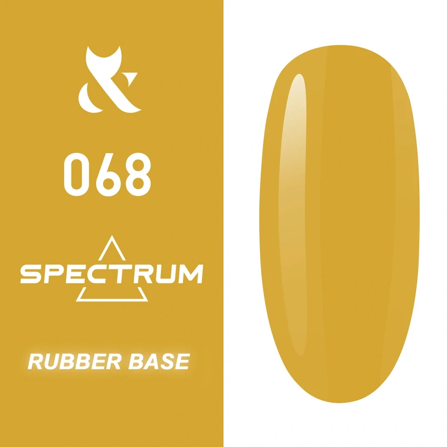 Кольорова каучукова база FOX Spectrum Rubber Base 068 гірчично-жовта 14 мл