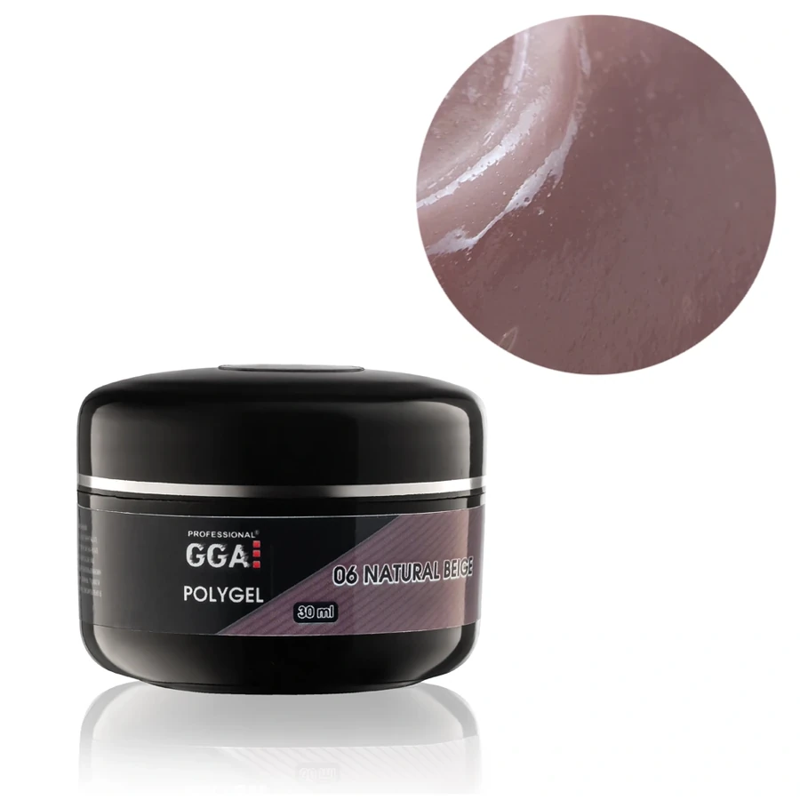 Полігель GGA Professional Polygel №6 Natural Beige натуральний бежевий 30 мл