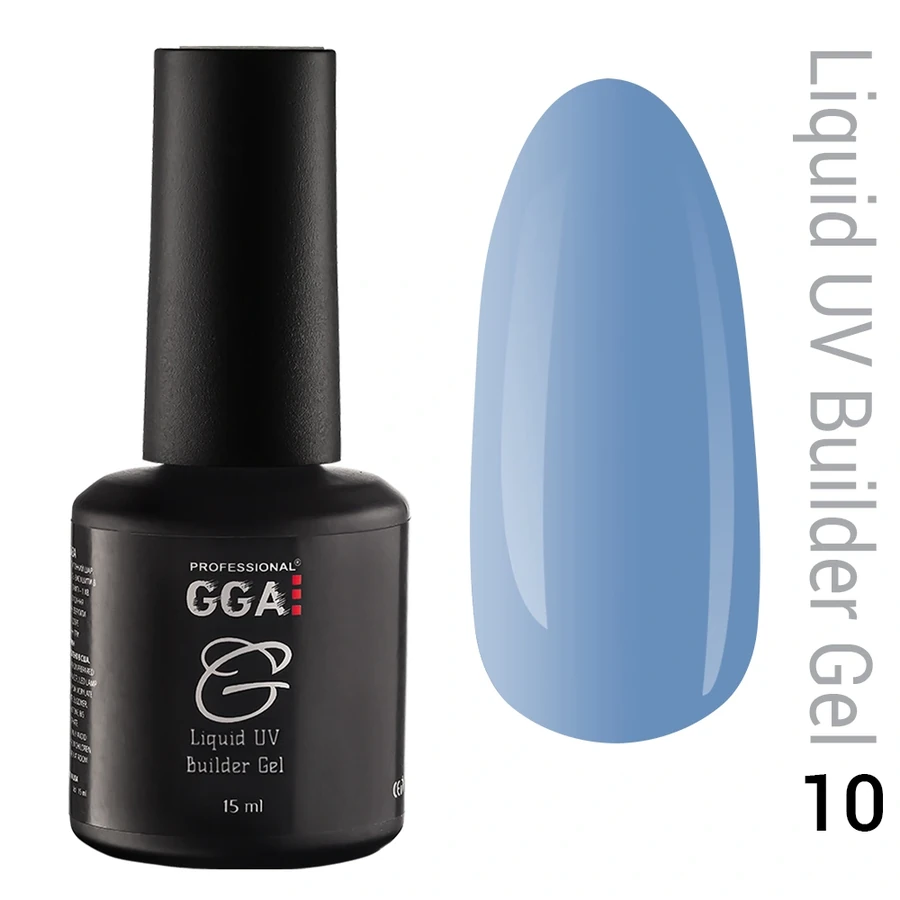 Рідкий конструюючий гель GGA Professional Liquid Builder Gel 10 світло синій 15 мл