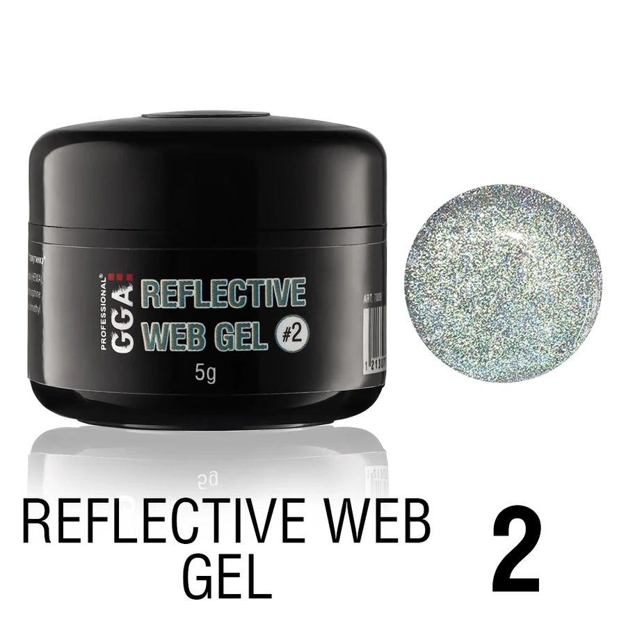 Гель-павутинка світловідбиваюча GGA Professional Reflective Web GEL 02 срібло 5 г