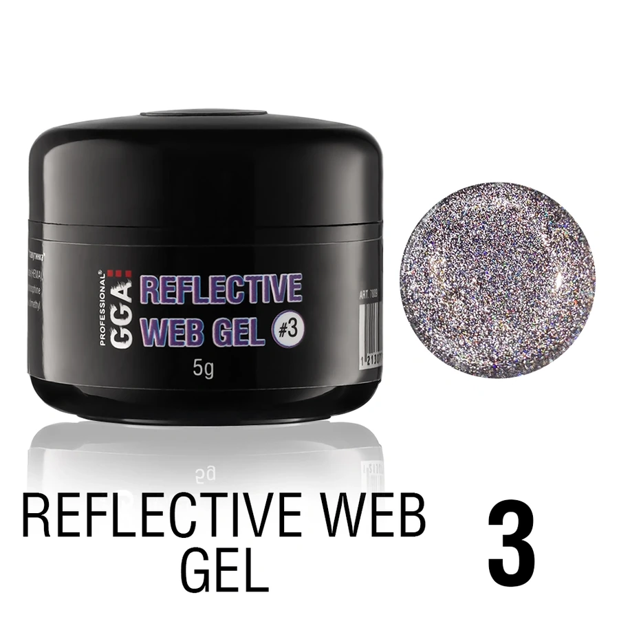 Гель-павутинка світловідбиваюча GGA Professional Reflective Web GEL 03 рожеве золото 5 г