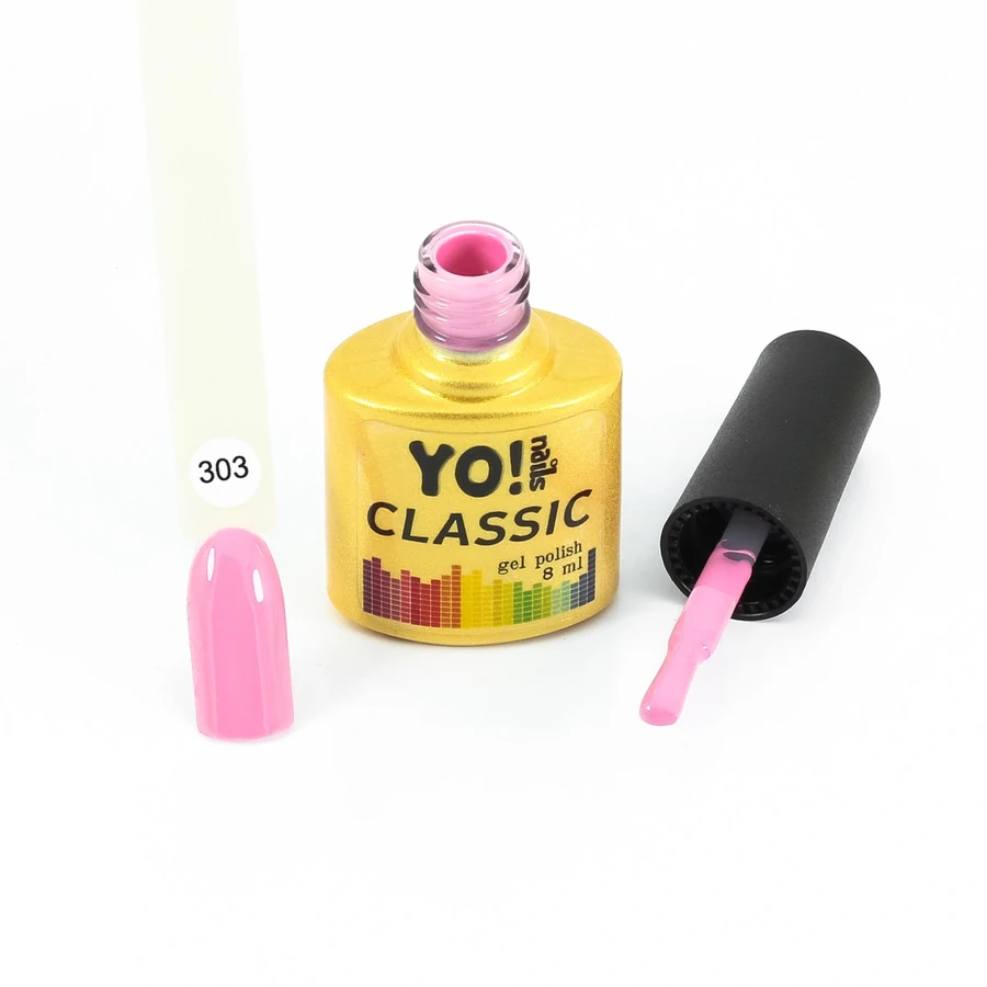 Гель-лак Yo!Nails Classic Gel Polish №303 карамельно-рожевий, емаль 8 мл