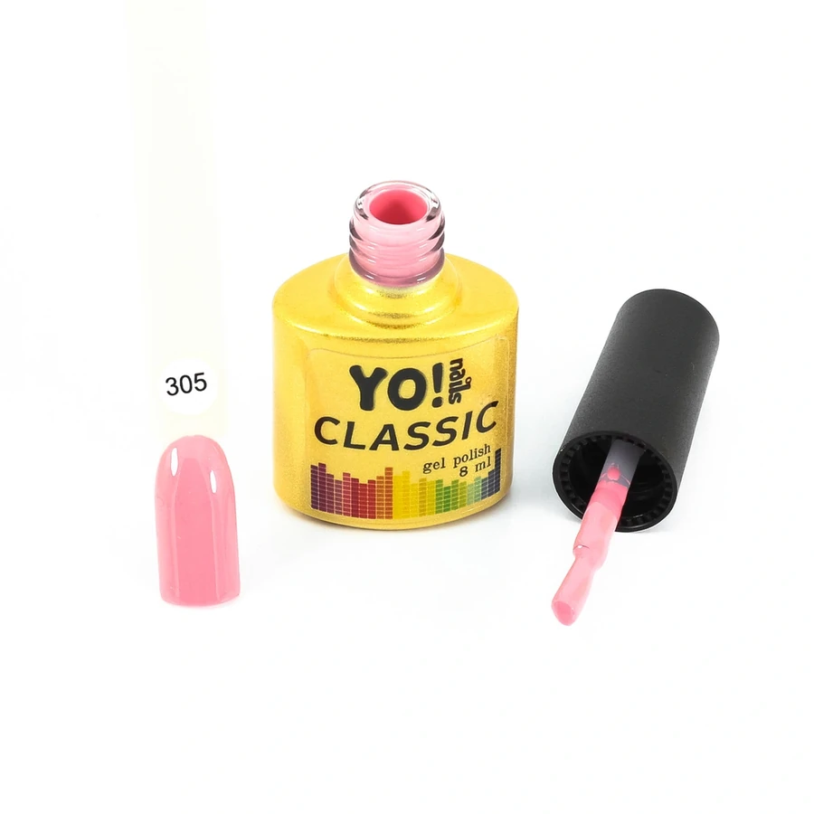 Гель-лак Yo!Nails Classic Gel Polish №305 натурально-рожевий, емаль 8 мл