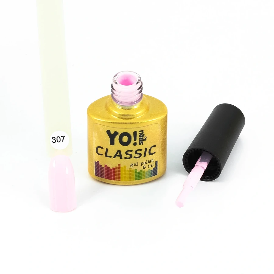 Гель-лак Yo!Nails Classic Gel Polish №307 зефірно-рожевий, емаль 8 мл