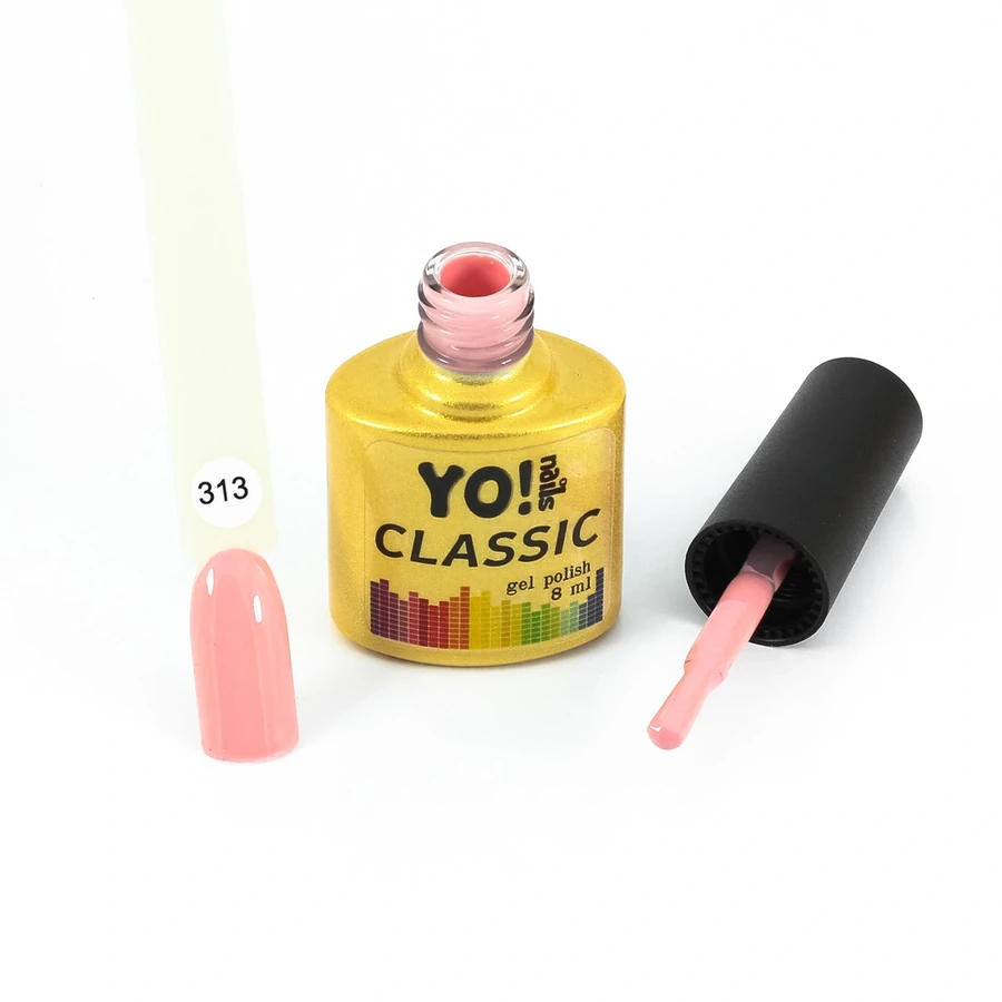 Гель-лак Yo!Nails Classic Gel Polish №313 лососево-рожевий, емаль 8 мл