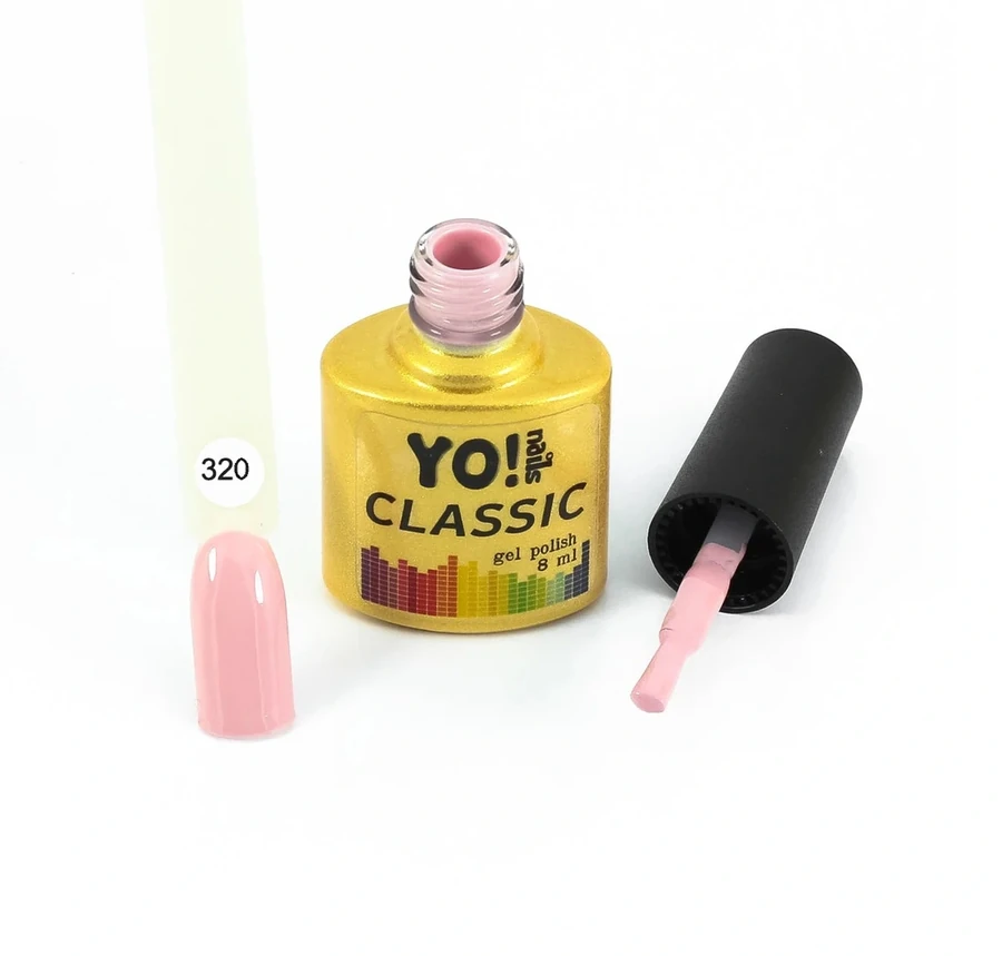 Гель-лак Yo!Nails Classic Gel Polish №320 пильний тілесно-рожевий, з шимером 8 мл