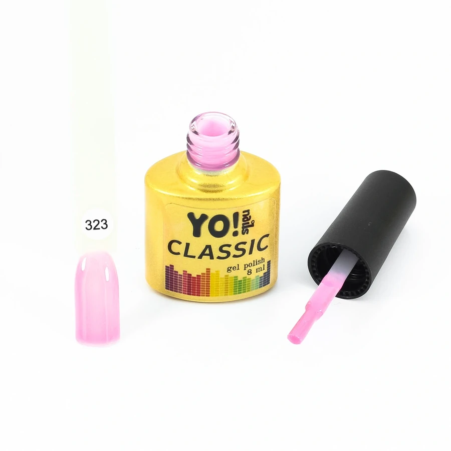 Гель-лак Yo!Nails Classic Gel Polish №323 молочний зефірно-рожевий, емаль 8 мл