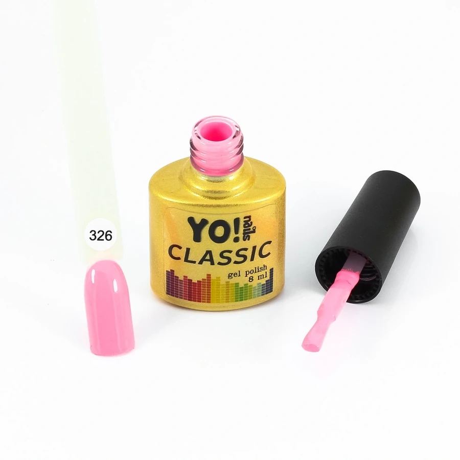 Гель-лак Yo!Nails Classic Gel Polish №326 лососево-рожевий, емаль 8 мл
