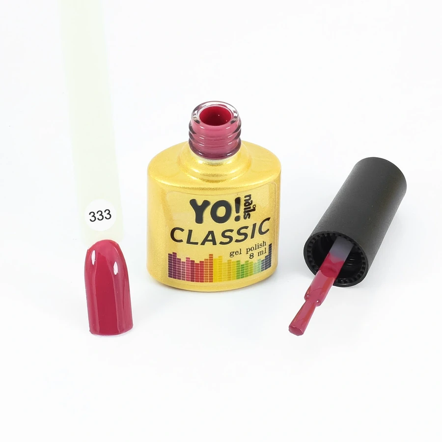 Гель-лак Yo!Nails Classic Gel Polish №333 темний рожево-ягідний, емаль 8 мл