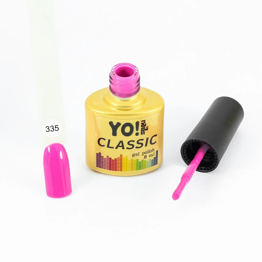 Гель-лак Yo!Nails Classic Gel Polish №335 яскравий фруктово-рожевий, емаль 8 мл
