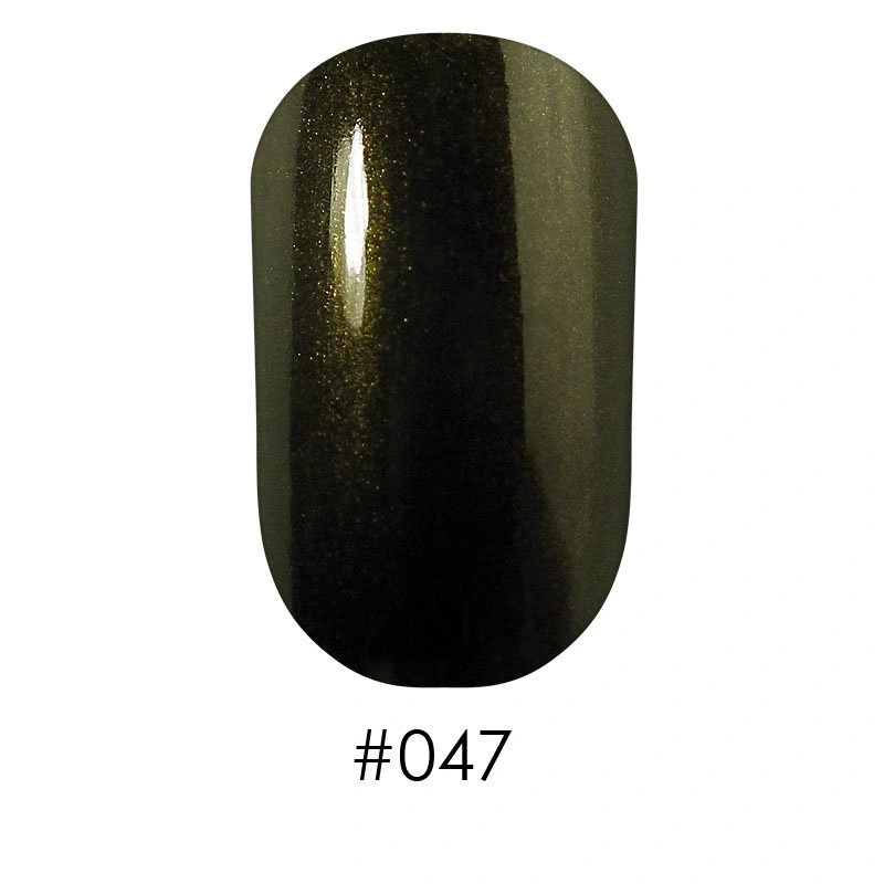 Лак Naomi Nail Lacquer 047 Naomi темно-зелений із золотистим відливом 12 мл