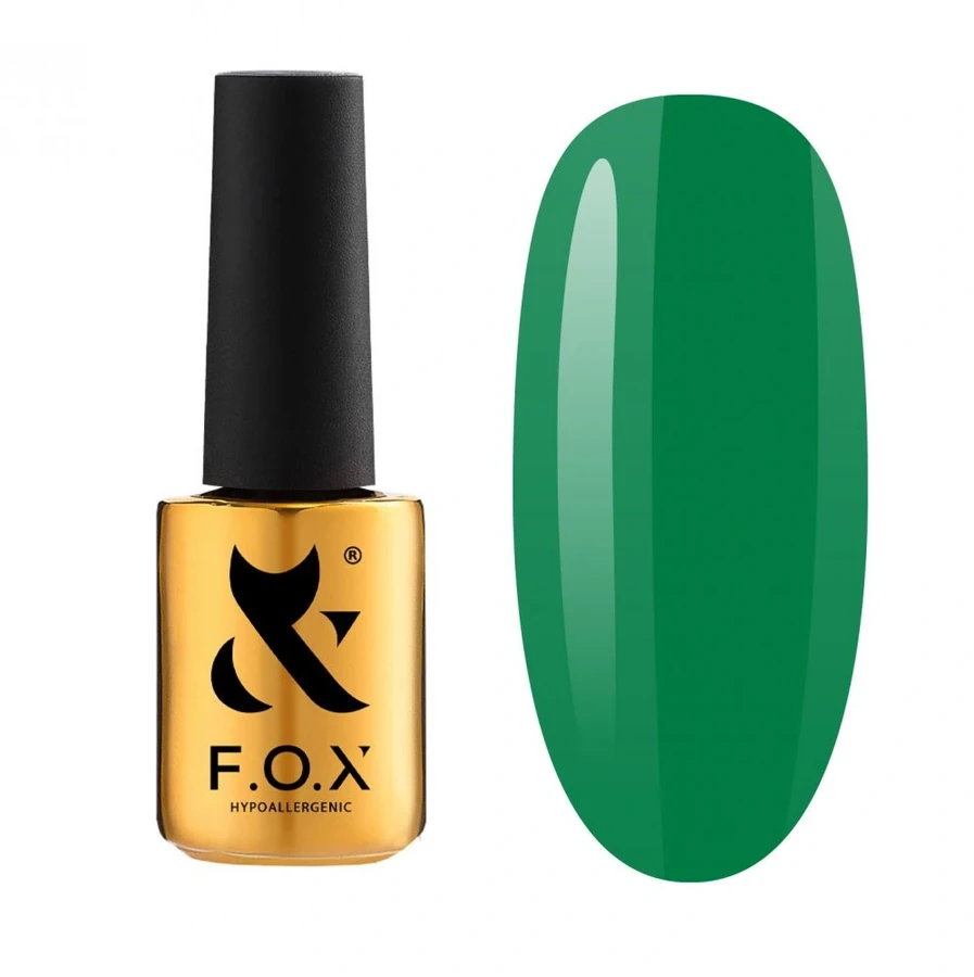 Гель-лак FOX Gel-polish Gold Spectrum 105 яскравий зелений, емаль 7 мл